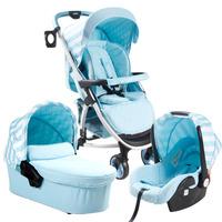 my babiie billie faiers mb100plus travel system in blue stripes