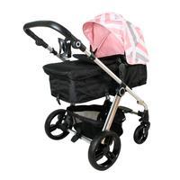 My Babiie MB150 2in1 Pushchair and Pram in Pink Chevron
