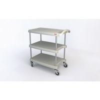 MYCART, GREY WITH THREE 406 x 685MM SHELVES