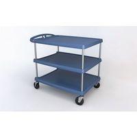 MYCART, BLUE WITH THREE 660 x 914MM SHELVES