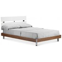 mylan walnut finish king size bed