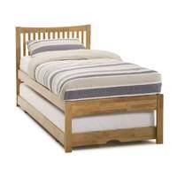 mya hevea guest bed honey oak with mattress and bedding bundle