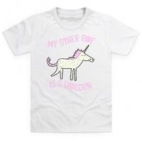 My Other Ride Is A Unicorn Cute Kid\'s T Shirt