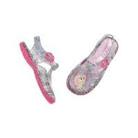My Little Pony Fluttershy character glitter flower buckle summer beach jelly shoes - Pink