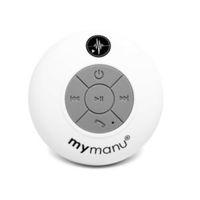 mymanu waterproof bluetooth shower speaker white