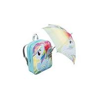 my little pony backpack and umbrella