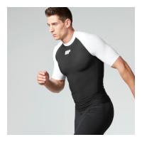 myprotein mens compression short sleeve top black xxl