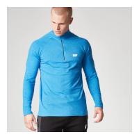 Myprotein Men\'s Performance Long Sleeve 1/4 Zip Top, Blue Marl, S