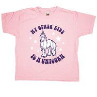 my other ride is a unicorn kids t shirt