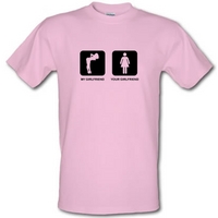 My Girlfriend Your Girlfriend male t-shirt.