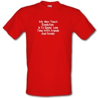 My New years resolution is to spend less time with friends and family male t-shirt.