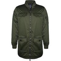 Myles MA1 Longline Bomber Jacket In Khaki