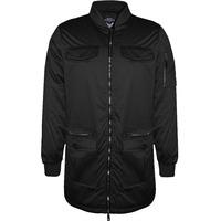 Myles MA1 Longline Bomber Jacket In Black