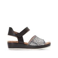 Mykonos Leather Wedge Heel Sandals