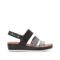 Mykonos Leather Wedge Heel Sandals