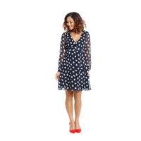 myleene klass heart print tie back tea midi dress