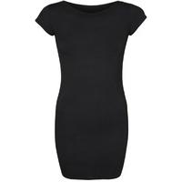 Myrtie Jersey Cap Sleeve Bodycon Mini Dress - Black