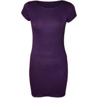 Myrtie Jersey Cap Sleeve Bodycon Mini Dress - Purple