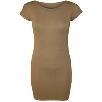 Myrtie Jersey Cap Sleeve Bodycon Mini Dress - Mocha