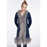 mymo coat 25436174 womens parka in blue