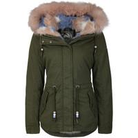 Mymo Anorak with detachable lining and faux-fur collar 28536139 women\'s Parka in green