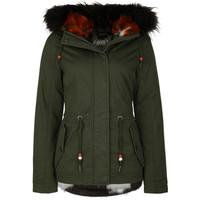 mymo lined anorak with detachable faux fur collar 28536138 womens park ...