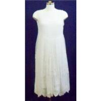 Myrine & Me off-white lace dress with white underdress Size S