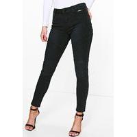 mya biker skinny jeans black