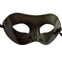 Mysterious Flattop Black PVC Party Half-face Mask Halloween Props Cosplay Accessories