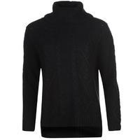 mystify cable roll neck jumper ladies