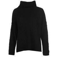 mystify cable roll neck jumper ladies