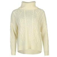 mystify cable roll neck jumper ladies