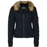 Mymo Jacket with detachable faux-fur collar 27836146 women\'s Jacket in blue