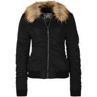 Mymo Jacket with detachable faux-fur collar 27836146 women\'s Jacket in black