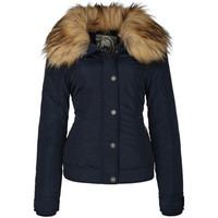Mymo Anorak with detachable faux-fur collar 27836166 women\'s Jacket in blue