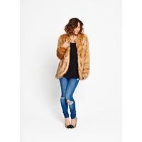 Myleene Klass Faux Fox Fur Coat