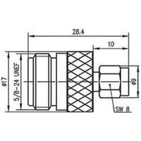 n adapter n socket sma plug telegrtner j01027b0016 1 pcs