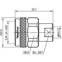 N adapter N plug - FME plug Telegärtner J01027A0013 1 pc(s)