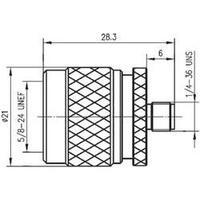 N adapter N plug - SMA socket Telegärtner J01027B0018 1 pc(s)