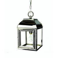 N505 Small Nickel Hemmingway 1 Light Hanging Lantern