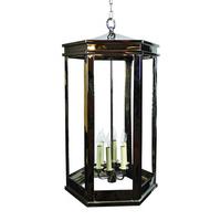 N734A Large Nickel Metropolitan 6 Light Hanging Lantern