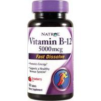 Natrol Vitamin B-12 Fast Dissolve 100 Tablets Strawberry