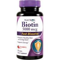 Natrol Biotin Fast Dissolve 1000mcg/90 Tablets Strawberry