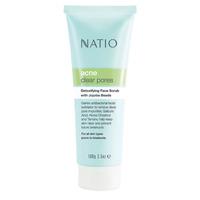 natio acne detoxifying face scrub with jojoba beads 100g