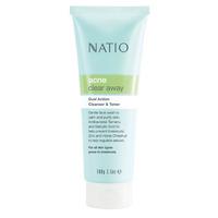 Natio Acne Clear Away Dual Action Cleanser & Toner 100g