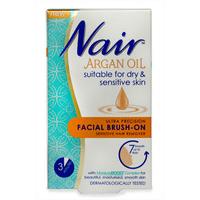 Nair Argan Oil Facial Brush-On Hair Remover 50ml