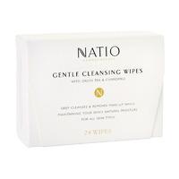 natio gentle cleansing wipes green tea chamomile 24 wipes