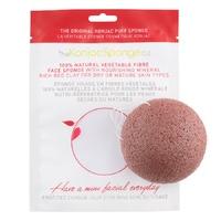 natural konjac sponge with french red clay facial puff sponge