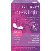 Natracare Organic Cotton Dry & Light Incontinence Pads - Pack of 20