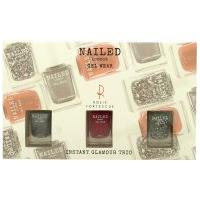 Nailed London Gel Wear Instant Glamour Gift Set 3 x 10ml Nail Polish (Knight Rider + London Conundrum + Rosie\'s Red)